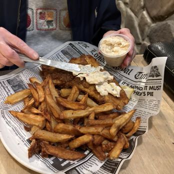 The Last Queen - Fish & chips plus tartar sauce - British Near Me - Enon, Ohio The Last Queen - Fish & chips plus tartar sauce - British Near Me - Enon, Ohio