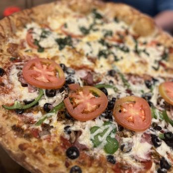 Mellow Mushroom St. Augustine - Murabella - Mix pizza , half "white pizza" and half House special". - Pizza Near Me - St. Augustine, Florida Mellow Mushroom St. Augustine - Murabella - Mix pizza , half "white pizza" and half House special". - Pizza Near Me - St. Augustine, Florida