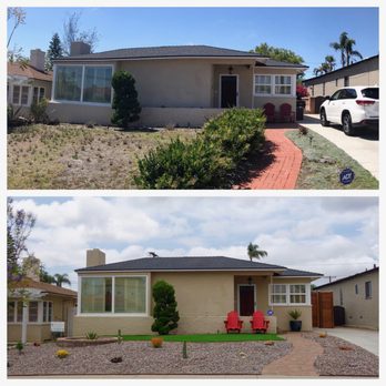 AM Landscape Construction - Front yard before/after. - Landscaping Near Me - San Diego, California AM Landscape Construction - Front yard before/after. - Landscaping Near Me - San Diego, California