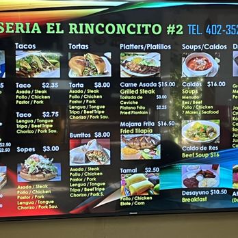 Pupuseria El Rinconcto - a menu on the wall - Restaurants Near Me - Schuyler, Nebraska Pupuseria El Rinconcto - a menu on the wall - Restaurants Near Me - Schuyler, Nebraska