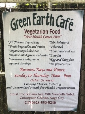 Menu photo 2 Green Earth Cafe Naga, CAS Menu photo 2 Green Earth Cafe Naga, CAS