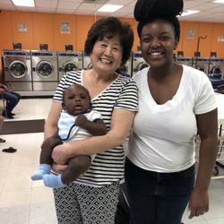 Joy Laundry - Friendly customer services. Didn't mind holding our son while we fold clothes.