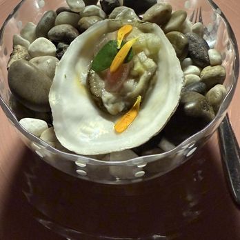 Citrin - Amuse Bouche - blanched oyster - Cocktail Bars Near Me - Santa Monica, California