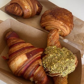 Nostress Bakery - so many croissants: raspberry & cream, pistachio, chocolate, & almond - Bakeries Near Me - Prague, Puerto Rico Nostress Bakery - so many croissants: raspberry & cream, pistachio, chocolate, & almond - Bakeries Near Me - Prague, Puerto Rico