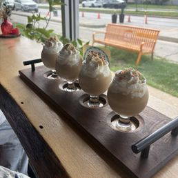 Seasonal coffee flight: cereal themed Seasonal coffee flight: cereal themed