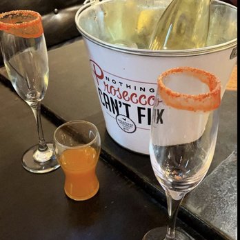 Breakfast Republic - Mimosa by the bottle, Manjo with tajin rim - Breakfast & Brunch Near Me - Costa Mesa, California