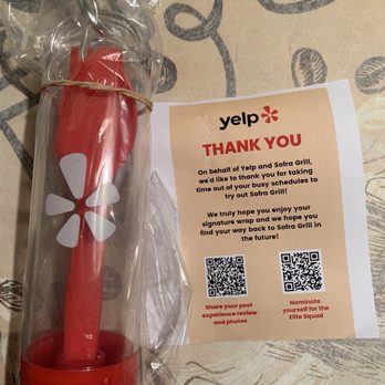 Yelp Community Experience: Sofra Grill - No bag this time, but I got a nice note and reusable utensils . - Yelp Events Near Me - South San Francisco, California Yelp Community Experience: Sofra Grill - No bag this time, but I got a nice note and reusable utensils . - Yelp Events Near Me - South San Francisco, California