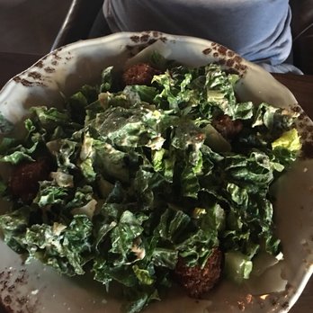 Haywire - Gulf Crab Caesar with crab croutons, shaved Parmesan, and ancho Caesar dressing - New American Near Me - Plano, Texas Haywire - Gulf Crab Caesar with crab croutons, shaved Parmesan, and ancho Caesar dressing - New American Near Me - Plano, Texas