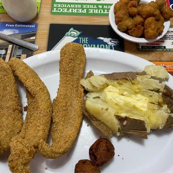 Dixie Diner - Catfish and potato. Okra. - Diners Near Me - Nicoma Park, Oklahoma