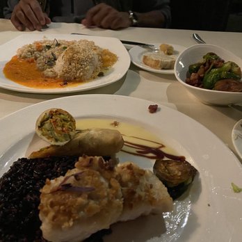 Thyme2 - Bottom pan seared grouper , top - stuffed Atlantic sole - New American Near Me - Medina, Ohio