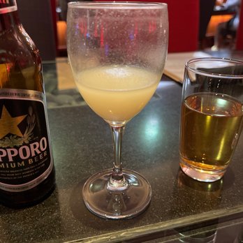 Noodles - Chilled Sake cocktail & Sapporo beer because why not !!!! - Dim Sum Near Me - Atlantic City, New Jersey