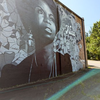 Nina Simone Mural - Public Art Near Me - Tryon, North Carolina
