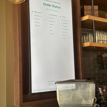 Starbucks - New screen for order status!! - Coffee & Tea Near Me - Long Beach, California Starbucks - New screen for order status!! - Coffee & Tea Near Me - Long Beach, California