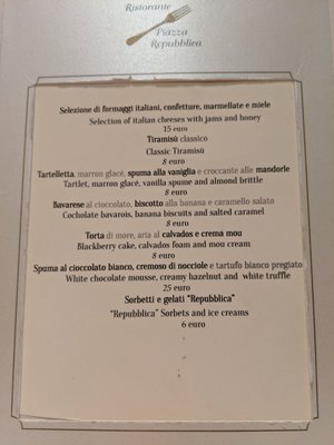 Menu photo 1 Piazza Repubblica Milan, MI Menu photo 1 Piazza Repubblica Milan, MI