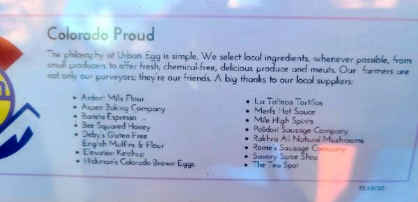 Menu photo 5 Urban Egg - Fort Collins Fort Collins, CO Menu photo 5 Urban Egg - Fort Collins Fort Collins, CO