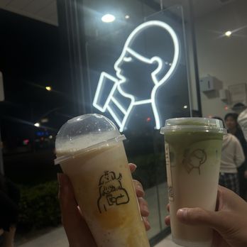 Heytea - coco mango sago (left) and jasmine milk tea with matcha foam (right) - Bubble Tea Near Me - Irvine, California Heytea - coco mango sago (left) and jasmine milk tea with matcha foam (right) - Bubble Tea Near Me - Irvine, California