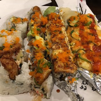 Kansai - From left to right: spider, dragon, lion king, spicy volcano - Japanese Near Me - Oakland, California Kansai - From left to right: spider, dragon, lion king, spicy volcano - Japanese Near Me - Oakland, California