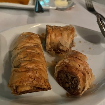 Oasis Restaurant  - Rolled Baclava. I was informed they were out of cream, so mine arrived pretty dry. - Afghan Near Me - Pleasanton, California