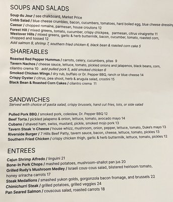 Menu photo 6 Riverside Tavern Richmond, VA