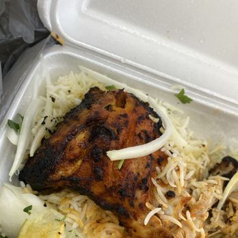Bundo Khan - Tandoori Chicken Leg Quarter with white rice. - Barbeque Near Me - Fort Lauderdale, Florida Bundo Khan - Tandoori Chicken Leg Quarter with white rice. - Barbeque Near Me - Fort Lauderdale, Florida