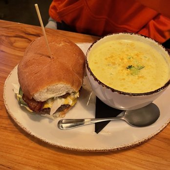 Craftsman Table & Tap - Cheeseburger with broccoli cheddar soup - Gastropubs Near Me - Middleton, Wisconsin