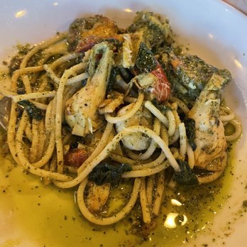 Blue Moon Beach Grill - (A very sad) bucatini - Seafood Near Me - Nags Head, North Carolina Blue Moon Beach Grill - (A very sad) bucatini - Seafood Near Me - Nags Head, North Carolina