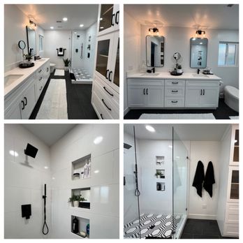 American Renovation Network - Left space between shower and cabinet for either a full length mirror, luggage rack or stool. - General Contractors Near Me - Murrieta, California