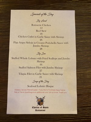 Menu photo 7 Chateau of Spain Newark, NJ