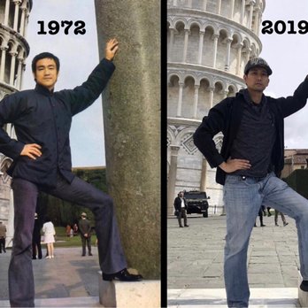 Torre di Pisa - I found the exact same spot on where Bruce Lee took his pose in front of the Leaning Tower of Pisa when he visited Italy in 1972! - Landmarks & Historical Buildings Near Me - Pisa, PI Torre di Pisa - I found the exact same spot on where Bruce Lee took his pose in front of the Leaning Tower of Pisa when he visited Italy in 1972! - Landmarks & Historical Buildings Near Me - Pisa, PI