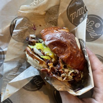 The Stand - American Classics Redefined - Bbq brisket sandwich. - Burgers Near Me - Northridge, California The Stand - American Classics Redefined - Bbq brisket sandwich. - Burgers Near Me - Northridge, California