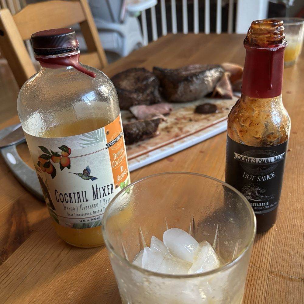 Cooper's Small Batch - Tsunami on our steak, cocktail mixer in our glass! - Specialty Food Near Me