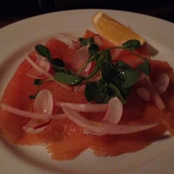 Mug House - Plate of smoked salmon with sweet and sour shallots. - Wine Bars Near Me - London, XGL