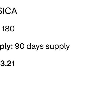 CVS Pharmacy - The price is obviously $103 yet I was charged more than $124 - A printed receipt addressed to Jessica lists a quantity of 180, a 90-day supply, and a total cost of $103.21. - Drugstores Near Me - Aurora, Colorado