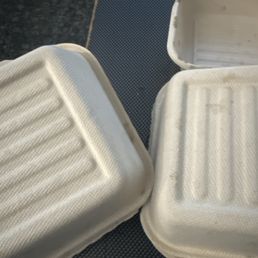 The individual boxes they pack their food in. The individual boxes they pack their food in.