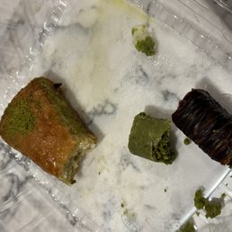 Baklava, pistachio finger, Nutella hazlenut finger