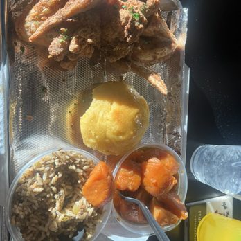 Stuff My Turkey - Big daddy's jumbo wings, dirty rice, yams, and cornbread - Chicken Wings Near Me - Las Vegas, Nevada
