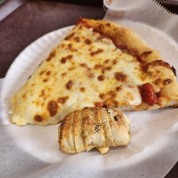 Tony's Pizza - Deep dish regular slice and mozzarella stuffed garlic knot - Pizza Near Me - Medford, New York Tony's Pizza - Deep dish regular slice and mozzarella stuffed garlic knot - Pizza Near Me - Medford, New York