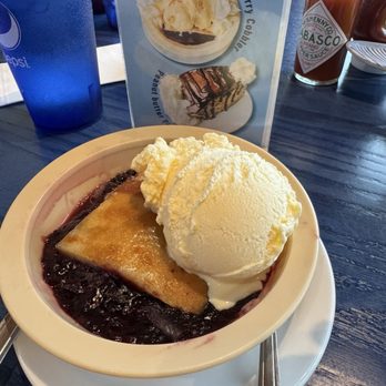Mo's Seafood & Chowder - Marionberry Cobbler with ice cream - Seafood Near Me - Cannon Beach, Oregon Mo's Seafood & Chowder - Marionberry Cobbler with ice cream - Seafood Near Me - Cannon Beach, Oregon