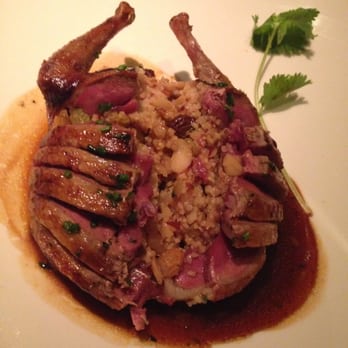 Gary Danko - Moroccan Spiced Squab with Raisins, Almonds, Chermoula and Orange-Cumin Carrots - New American Near Me - San Francisco, California