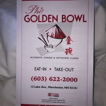 Pho Golden  Bowl -  poster for a chinese restaurant - Vietnamese Near Me - Manchester, New Hampshire