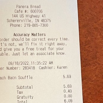Panera Bread - Exact order and price - Sandwiches Near Me - Schererville, Indiana Panera Bread - Exact order and price - Sandwiches Near Me - Schererville, Indiana