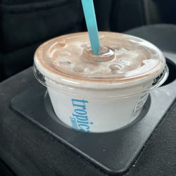 Tropical Smoothie Cafe - Kids strawberry and banana smoothie with chocolate