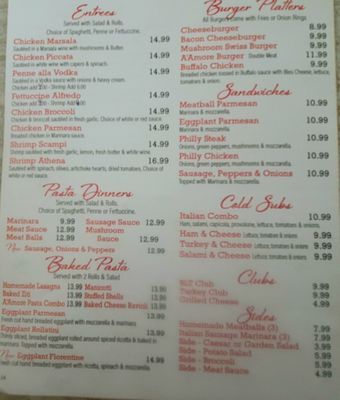 Menu photo 1 A' Amor'e Pizzeria Grill & Pub Pinellas Park, FL