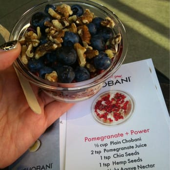 Chobani - Pomegranate and blueberry with power - Coffee & Tea Near Me - New York, New York Chobani - Pomegranate and blueberry with power - Coffee & Tea Near Me - New York, New York