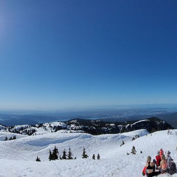 Mount Seymour Provincial Park - Panoramic shot from the first peak. If you found a rock to sit down, that's lucky. Normally still covered with snow. - Hiking Near Me Mount Seymour Provincial Park - Panoramic shot from the first peak. If you found a rock to sit down, that's lucky. Normally still covered with snow. - Hiking Near Me