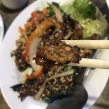 Moonlight Cafe - Vegetarian Sesame beef up close - Vegetarian Near Me - Seattle, Washington