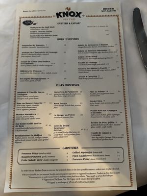 Menu photo 1 Knox Bistro Dallas, TX
