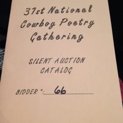 Cowboy Poetry Gathering - The auction is in the convention center #elkocowboypoetry