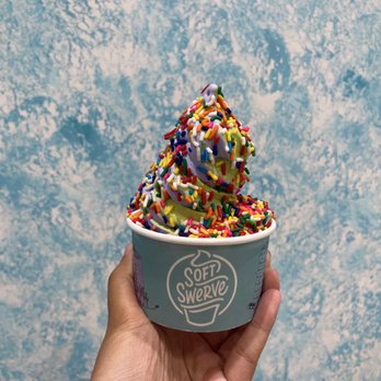 Soft Swerve - Ube/Matcha Swirl with Rainbow Sprinkles - Ice Cream & Frozen Yogurt Near Me - New York, New York