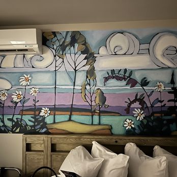 The Arts Hotel - Pretty mural - finally something in the room that is not squares and rectangles! - Hotels Near Me - Charlottetown, Prince Edward Island